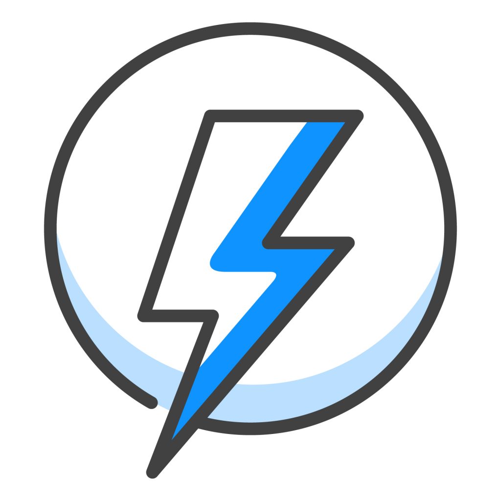 electricity bolt badge